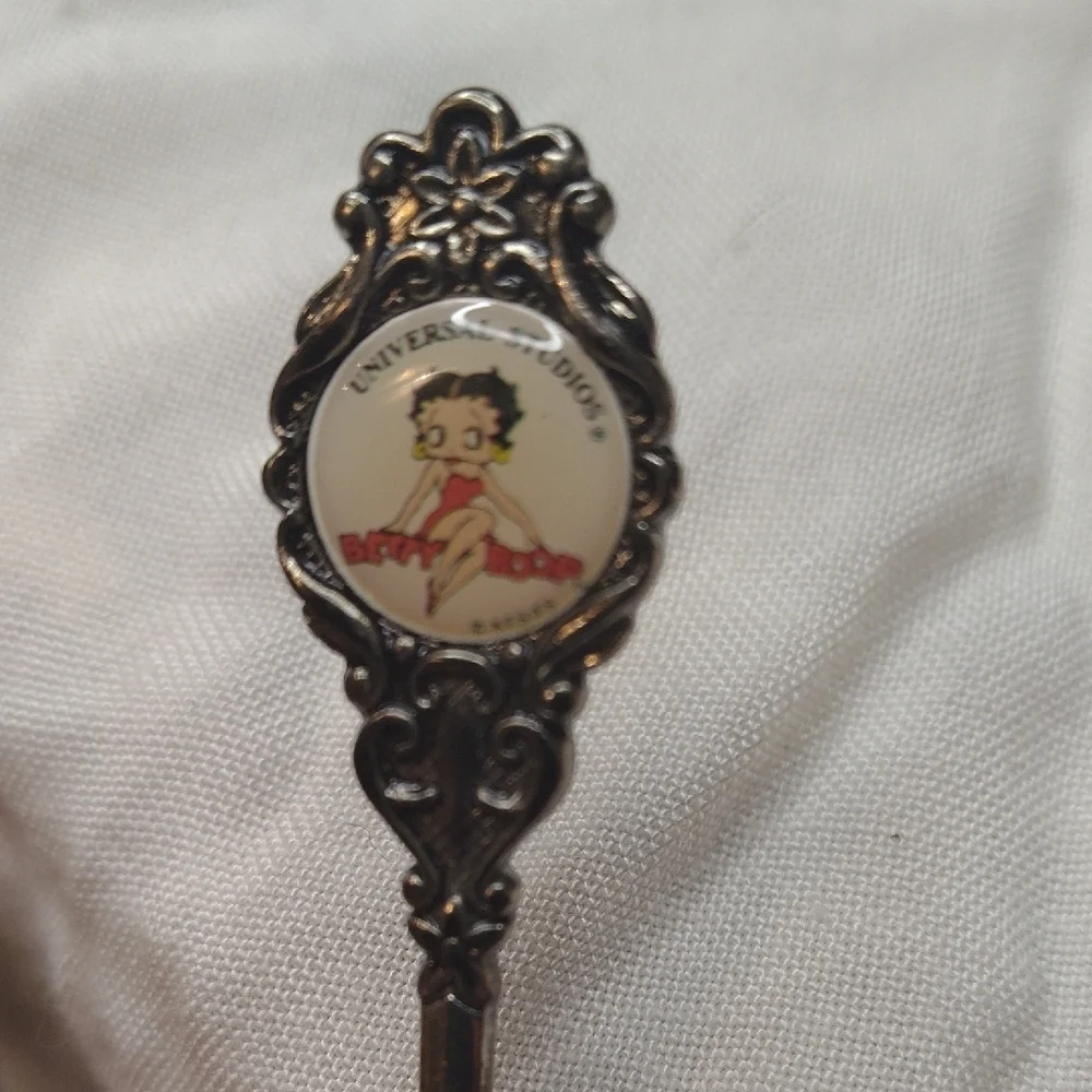 Elegant Silver Decorative Spoon Betty Boop